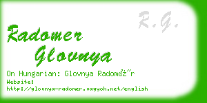 radomer glovnya business card